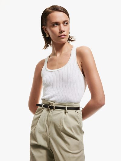 Deep V Neck Sleeveless Sweater